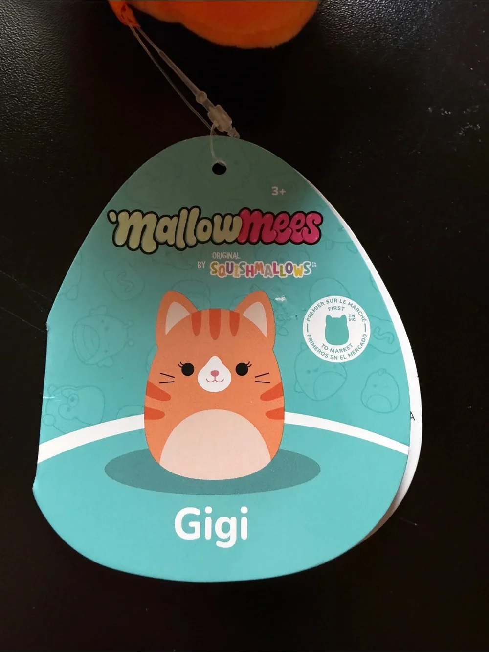 New Squishmallows MallowMees Gigi Orange Tabby Cat Squishy Toy Plush Sqeeze 3+
